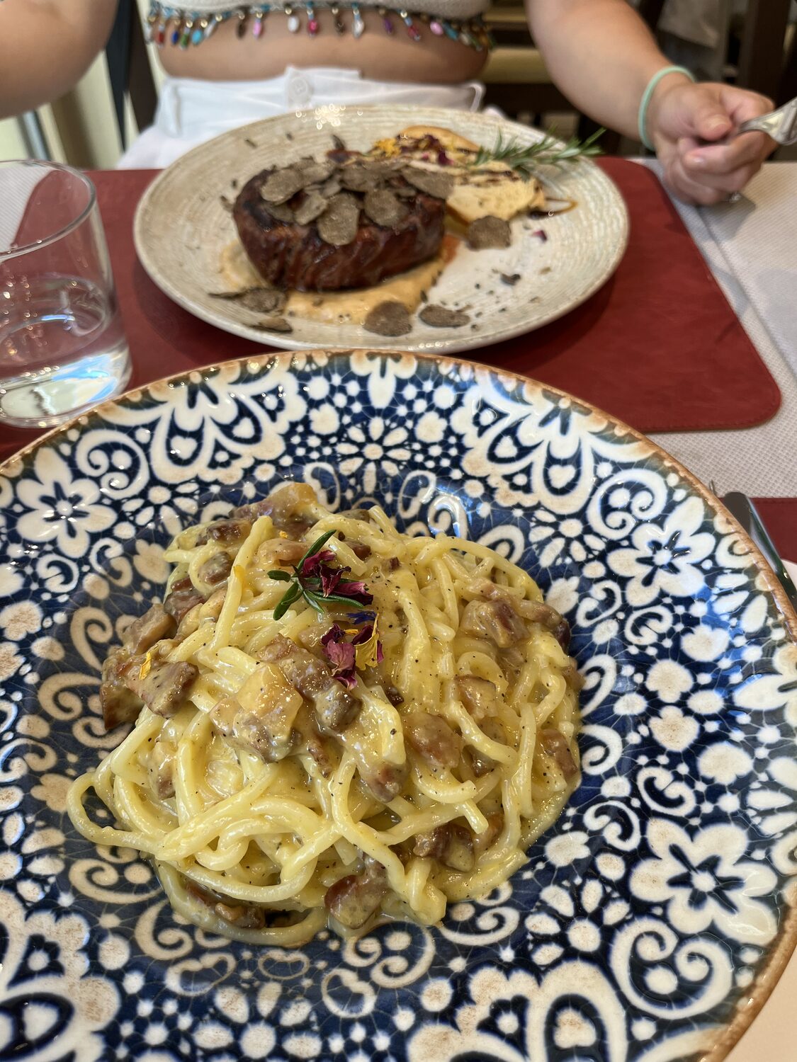 Our first dinner in Florence