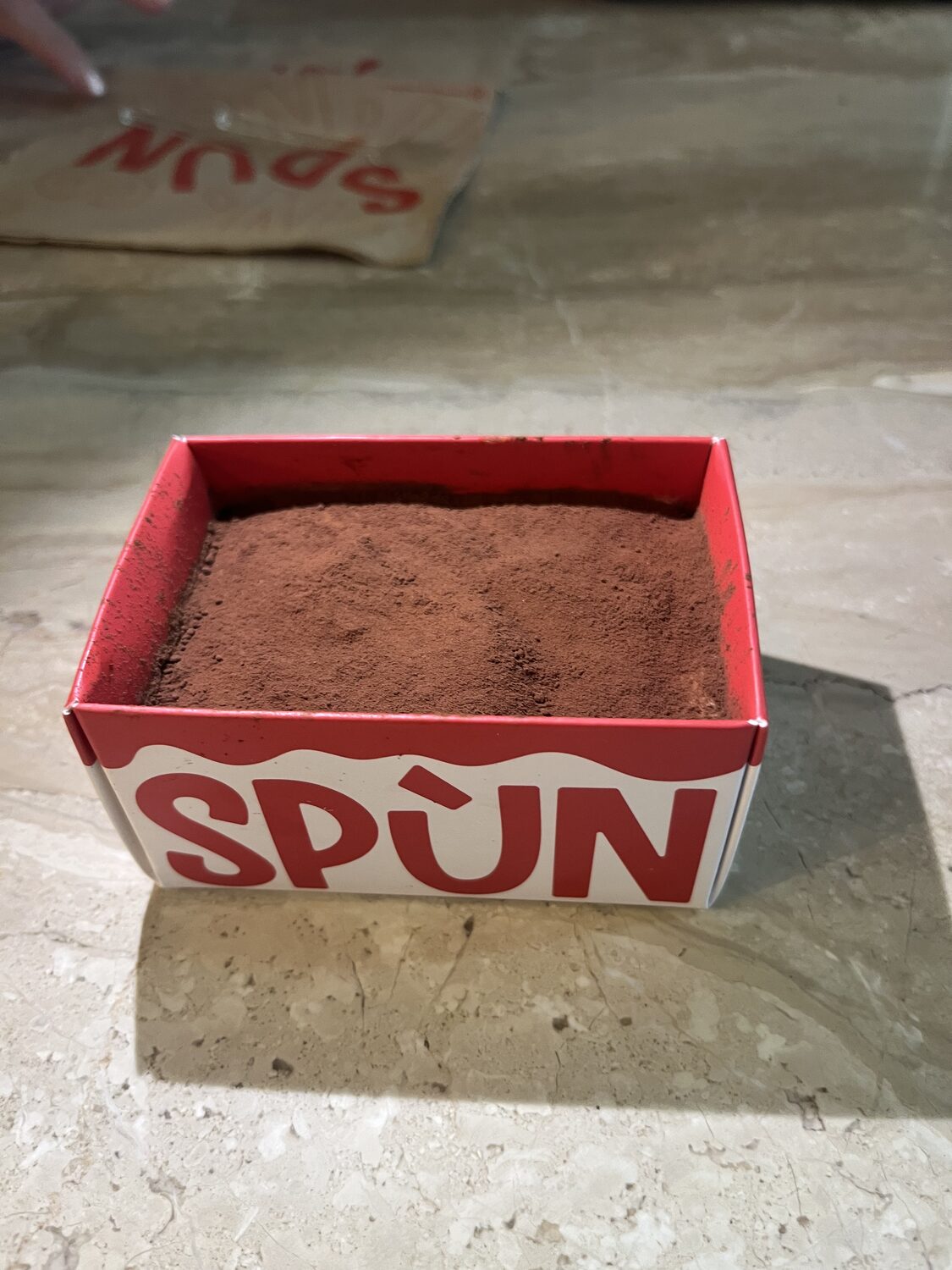 An open box of Tiramisu in Florence