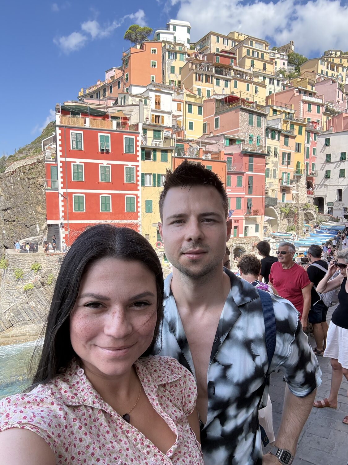 Francis and me with Riomaggiore behind us