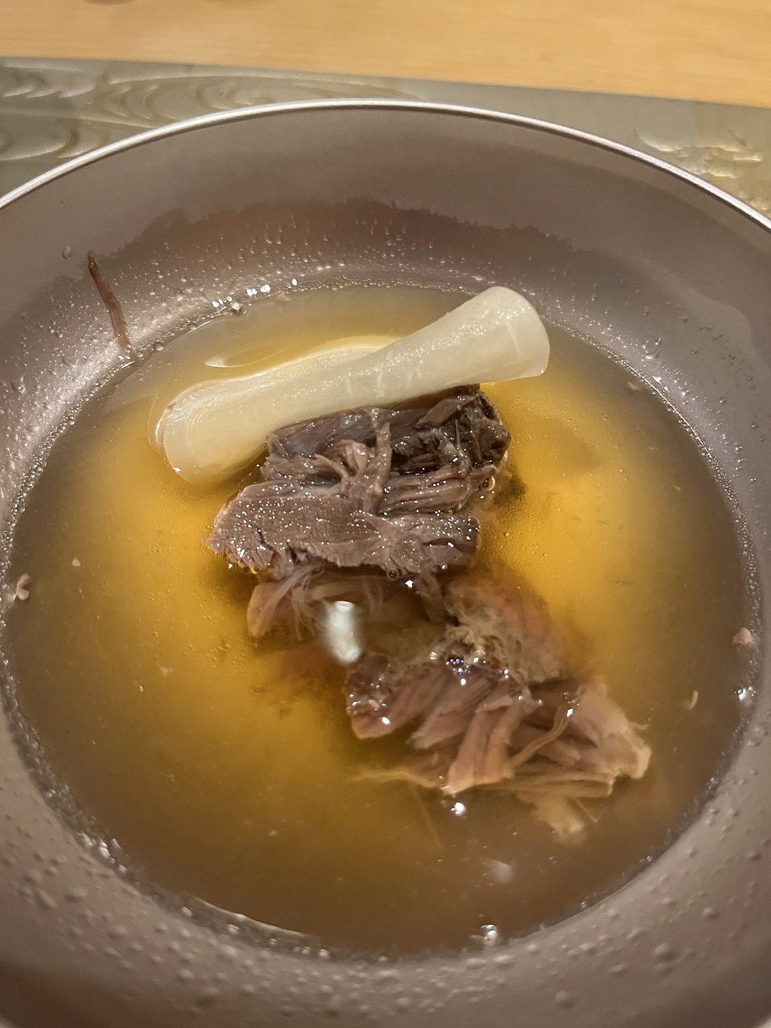Clear broth with braised beef