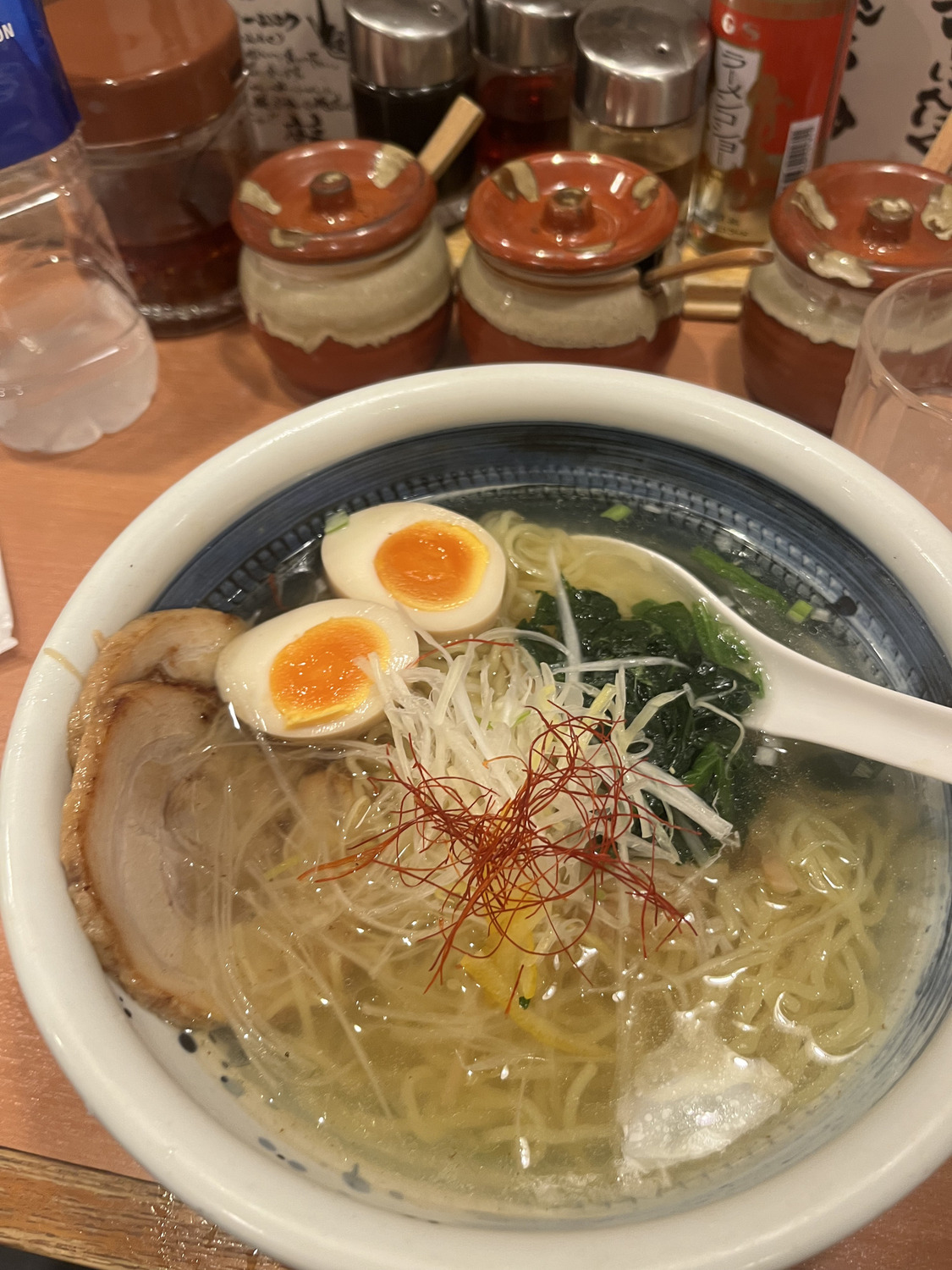 Shio ramen with soft-boiled egg