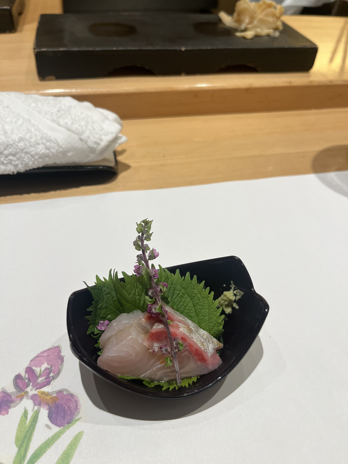 Sashimi at the sushi counter