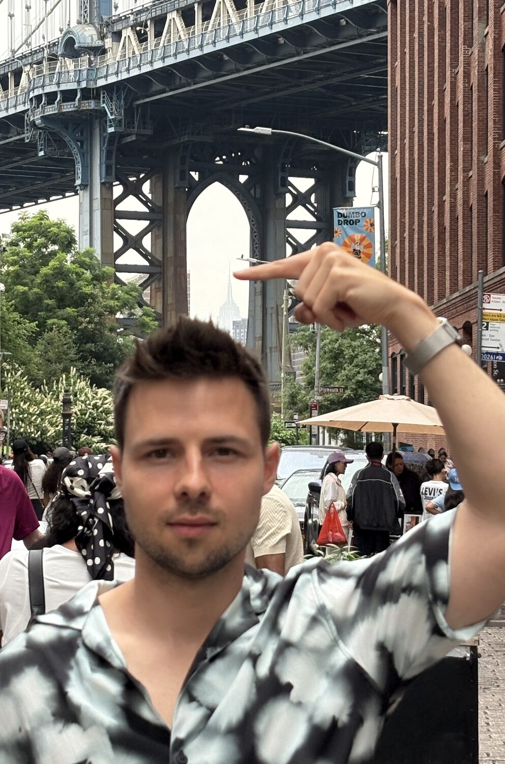 Portrait beneath the Manhattan Bridge in DUMBO
