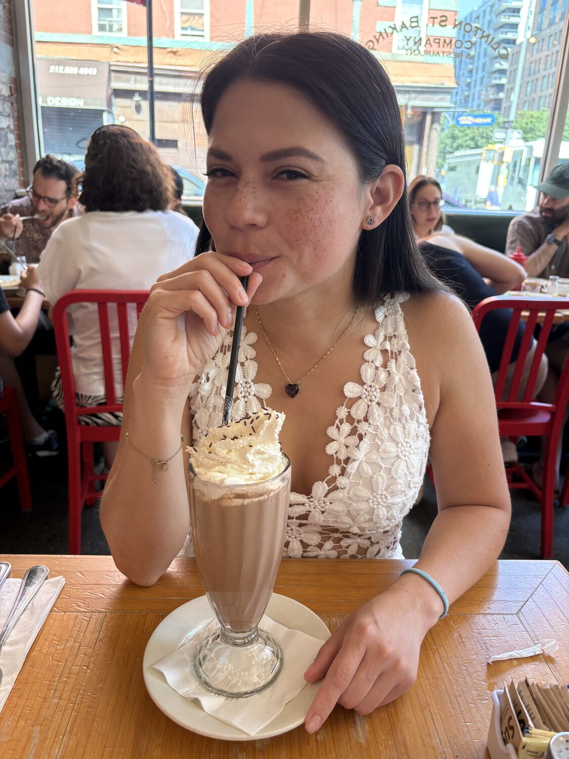 Chocolate milkshake at brunch on the Lower East Side