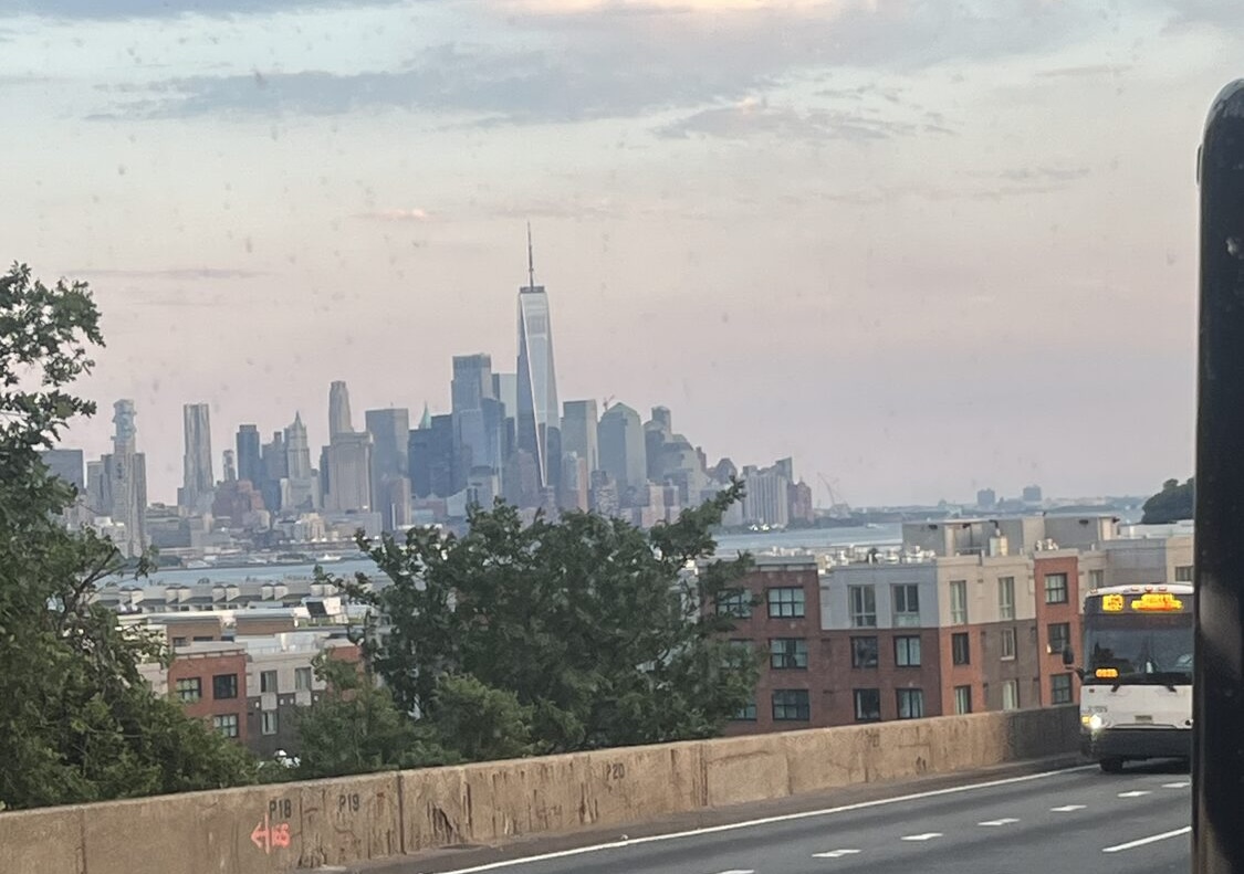 Manhattan skyline viewed from New Jersey