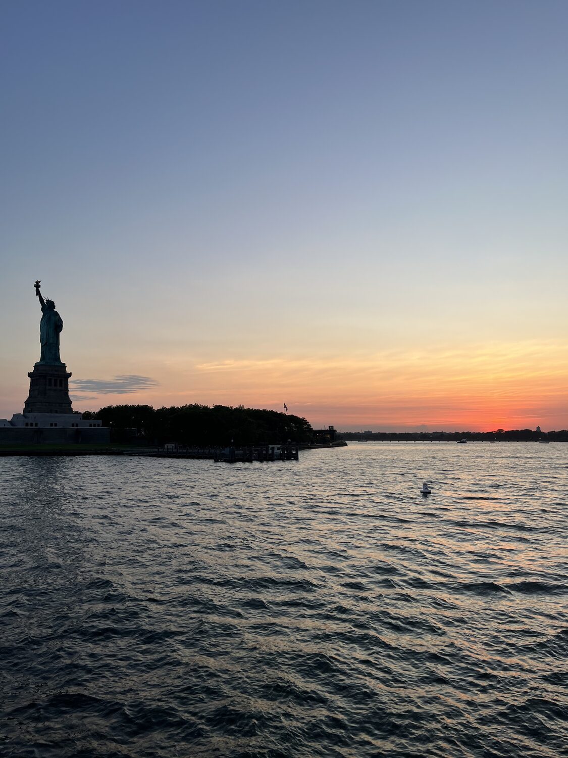 Statue of Liberty at sunset