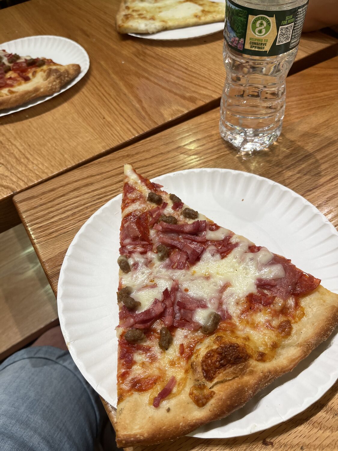 New York pizza slice in Times Square